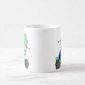 Mug Illustration D'Un Tricératops Poids De Levage. (Centre)