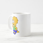 Mug Illustration D'Un Tricératops Runner. (Devant gauche)