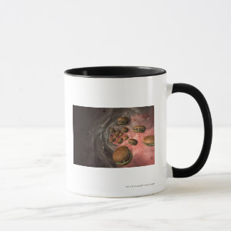 Mug Illustration d'un vaisseau sanguin avec des