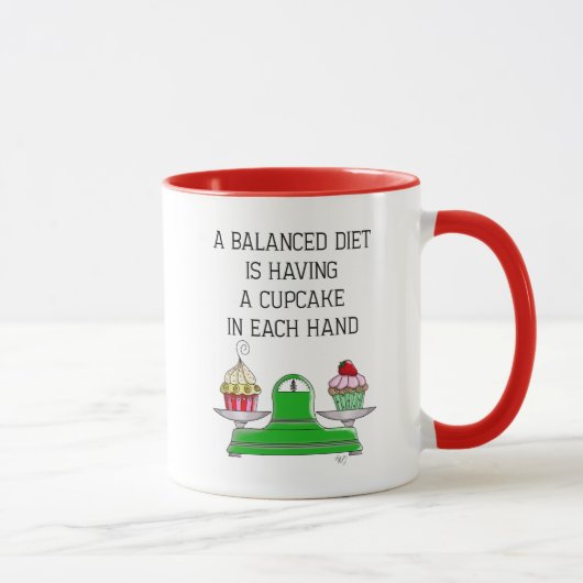 Mug Illustration d'une alimentation équilibrée (Droite)