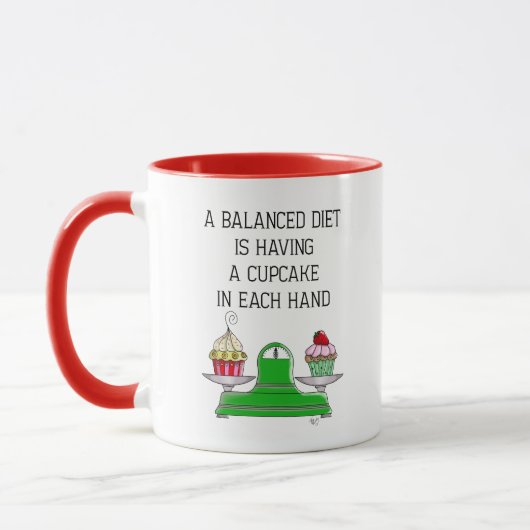 Mug Illustration d'une alimentation équilibrée (Gauche)