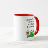 Mug Illustration d'une alimentation équilibrée (Devant droit)