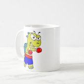 Mug Illustration D'Une Boxe De Spinosaurus. (Devant gauche)