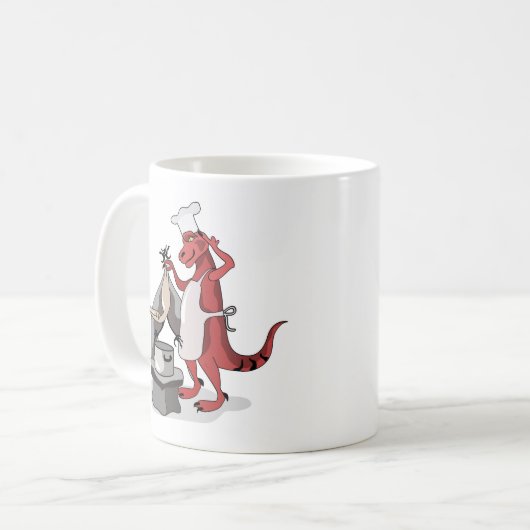 Mug Illustration D'Une Cuisine De Chef Tyrannosaurus R (Devant gauche)