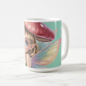 Mug Illustration d'une fée de la forêt avec un chapeau (Devant droit)