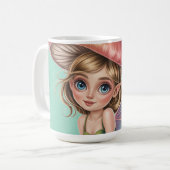 Mug Illustration d'une fée de la forêt avec un chapeau (Devant gauche)