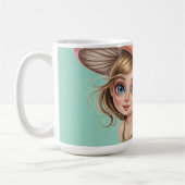 Mug Illustration d'une fée de la forêt avec un chapeau (Gauche)