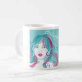Mug Illustration d'une femme artiste (Devant gauche)