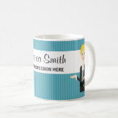 Mug Illustration d'une femme d'affaires mignonne (Devant droit)