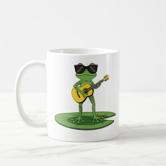 Mug Illustration d'une grenouille de dessin animé cool (Gauche)