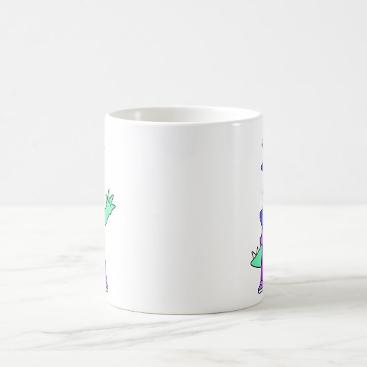 Mug Illustration D'Une Infirmière Stegosaurus. (Centre)
