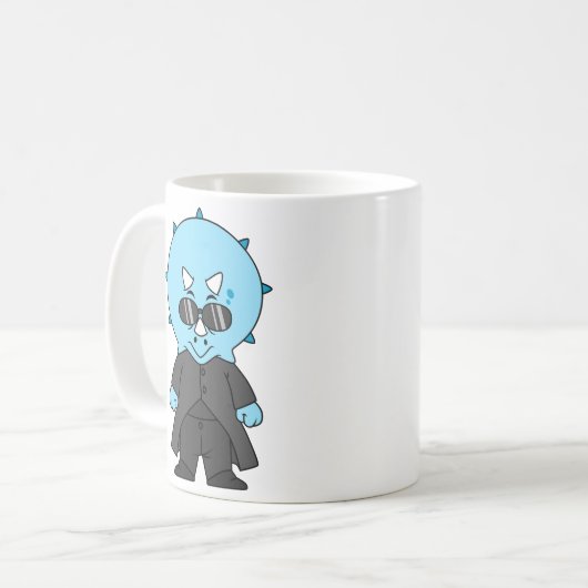 Mug Illustration D'Une Matrice Tricératops. (Devant gauche)