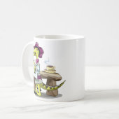 Mug Illustration D'Une Pensée De Poète Raptor Caricatu (Devant gauche)