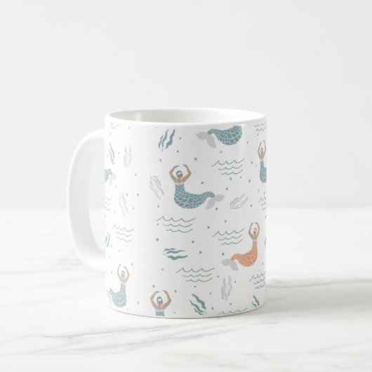 Mug Illustration d'une sirène de danse personnalisée (Devant gauche)