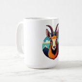 Mug Illustration d'une tête de chamois (Devant gauche)