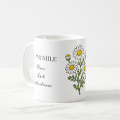Mug Illustration et utilisations de la camomille (Devant gauche)