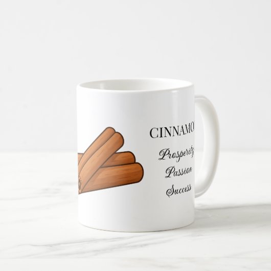 Mug Illustration et utilisations de la cannelle (Devant droit)