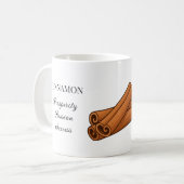 Mug Illustration et utilisations de la cannelle (Devant gauche)