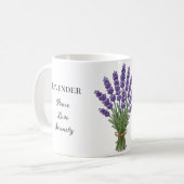 Mug Illustration et utilisations de la lavande (Devant gauche)