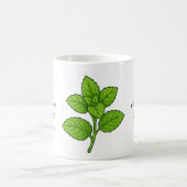 Mug Illustration et utilisations de la menthe (Centre)