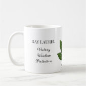 Mug Illustration et utilisations de la plante de lauri (Gauche)