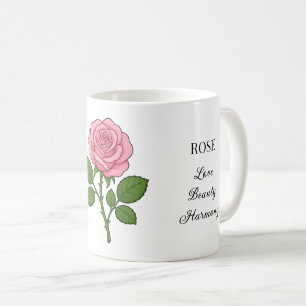 Mug Illustration et utilisations de la rose