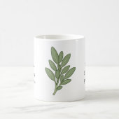 Mug Illustration et utilisations de la sauge (Centre)