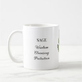 Mug Illustration et utilisations de la sauge (Gauche)