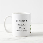 Mug Illustration et utilisations de l'herbe de romarin (Gauche)