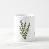 Mug Illustration et utilisations de l'herbe de thym (Centre)