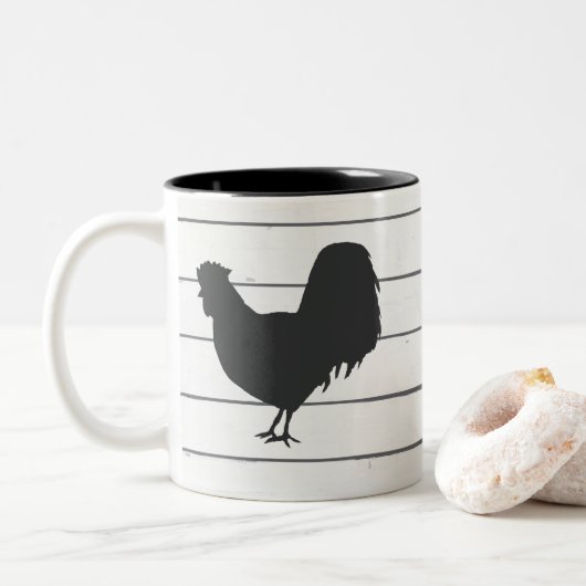 Mug Illustration Ferme de Coqs (Avec donut)
