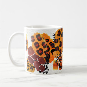 Mug Illustration Feuille vintage Aquarelle.