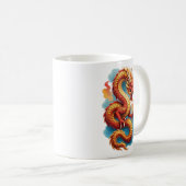 Mug Illustration Fiery Dragon Rouge Chinois (Devant droit)
