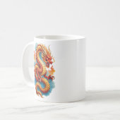 Mug Illustration Fiery Dragon Rouge Chinois (Devant gauche)