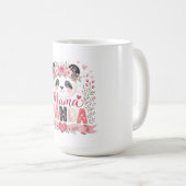 Mug Illustration florale rose de Maman Panda Maternité (Devant droit)