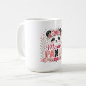 Mug Illustration florale rose de Maman Panda Maternité (Devant gauche)