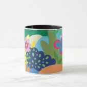 Mug Illustration florale tropicale, fleurs d'été (Centre)