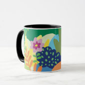 Mug Illustration florale tropicale, fleurs d'été (Devant gauche)