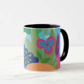 Mug Illustration florale tropicale, fleurs d'été (Devant droit)