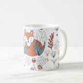 Mug Illustration forestière de l'enfant, renards et fl (Devant droit)