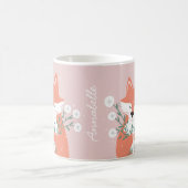 Mug Illustration Fox Fleurs d'odeur personnalisée (Centre)