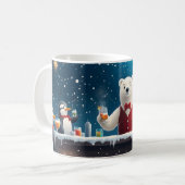 Mug Illustration Fun Festive Ours Polaire Bartender (Devant gauche)