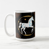 Mug Illustration géométrique abstraite de cheval blanc (Gauche)