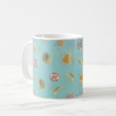 Mug Illustration Gold Sun Moon Planètes Space Blue (Devant gauche)