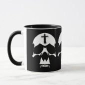 Mug Illustration gothique du crâne noir et blanc (Gauche)