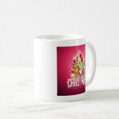 Mug Illustration graphique moderne de Noël rouge (Devant droit)