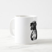Mug Illustration Graphique Monochrome de Boxer Vintage (Devant gauche)