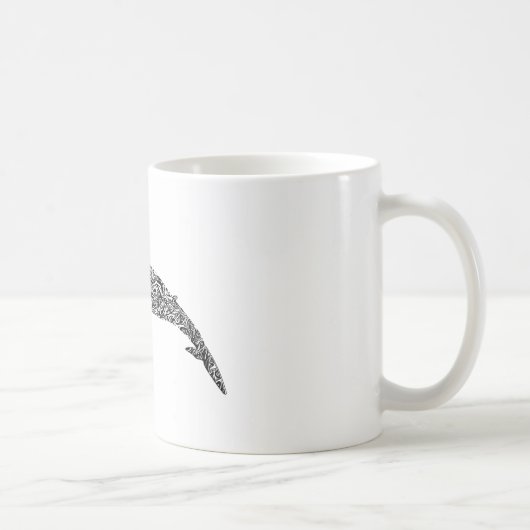 Mug Illustration graphique tribale de petite baleine (Droite)
