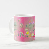 Mug Illustration "It's a Girl" Sirène / Vêtements de b (Devant gauche)