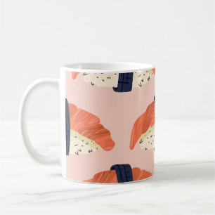 Mug Illustration japonaise du sushi alimentaire sans j